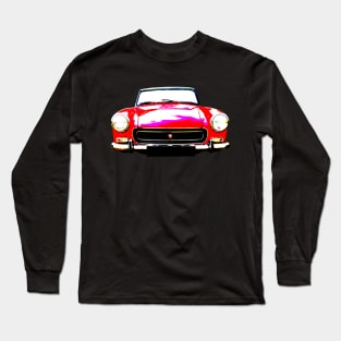 Austin Healey Sprite MkIV 1960s British classic car high contrast red Long Sleeve T-Shirt